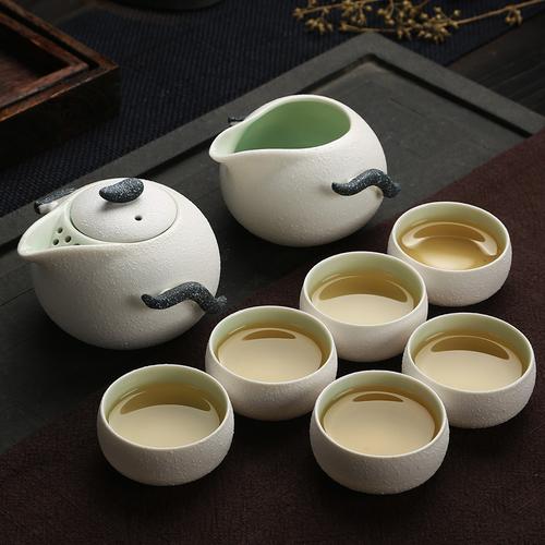 茶具厂家批发雪花釉陶瓷茶具套装特价陆宝茶具套装礼品茶具定