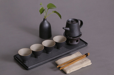 商业拍摄 黑陶茶具